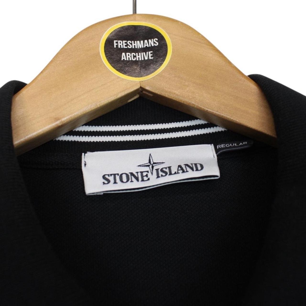 Stone Island AW 2014 Black Long Sleeve Compass Polo Shirt