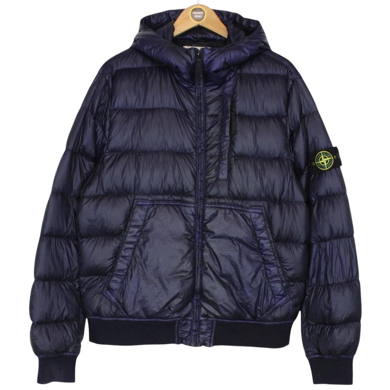 Stone Island AW 2014 Navy Blue Garment Dyed Down 26 GR x SQM_N Puffer Jacket