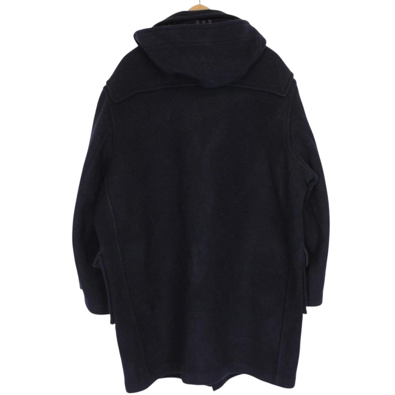 Vintage 90s Burberry Navy Blue Nova Check Wool Duffle Coat