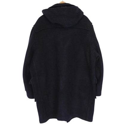 Vintage 90s Burberry Navy Blue Nova Check Wool Duffle Coat