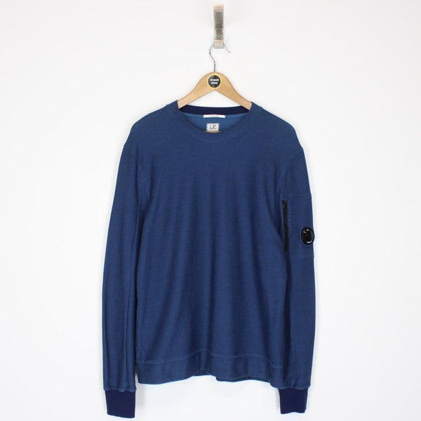 CP Company Blue 3D Tacting Goggle Sweatshirt Jumper