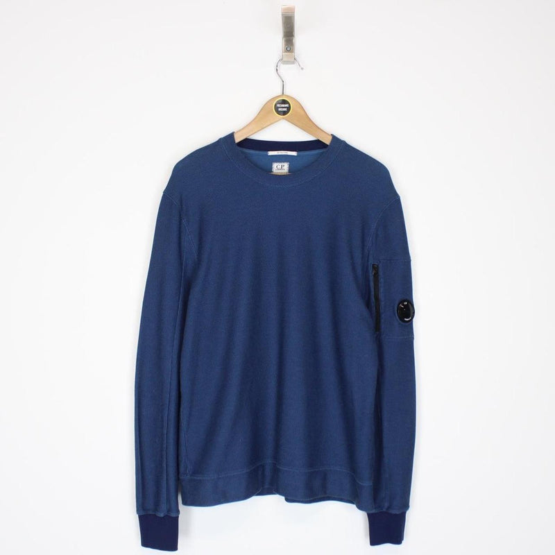 CP Company Blue 3D Tacting Goggle Sweatshirt Jumper