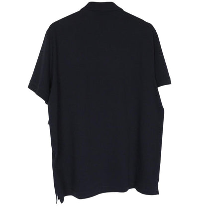 Stone Island SS 2024 Navy Blue Short Sleeve Compass Cotton Polo Shirt