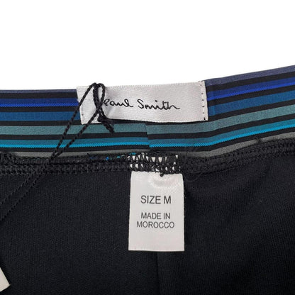 Paul Smith multicoloured striped swim shorts with brand logo and new with tags.