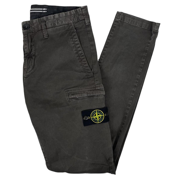 Stone Island AW 2018 Dark Grey Skinny Fit Cargo Trousers