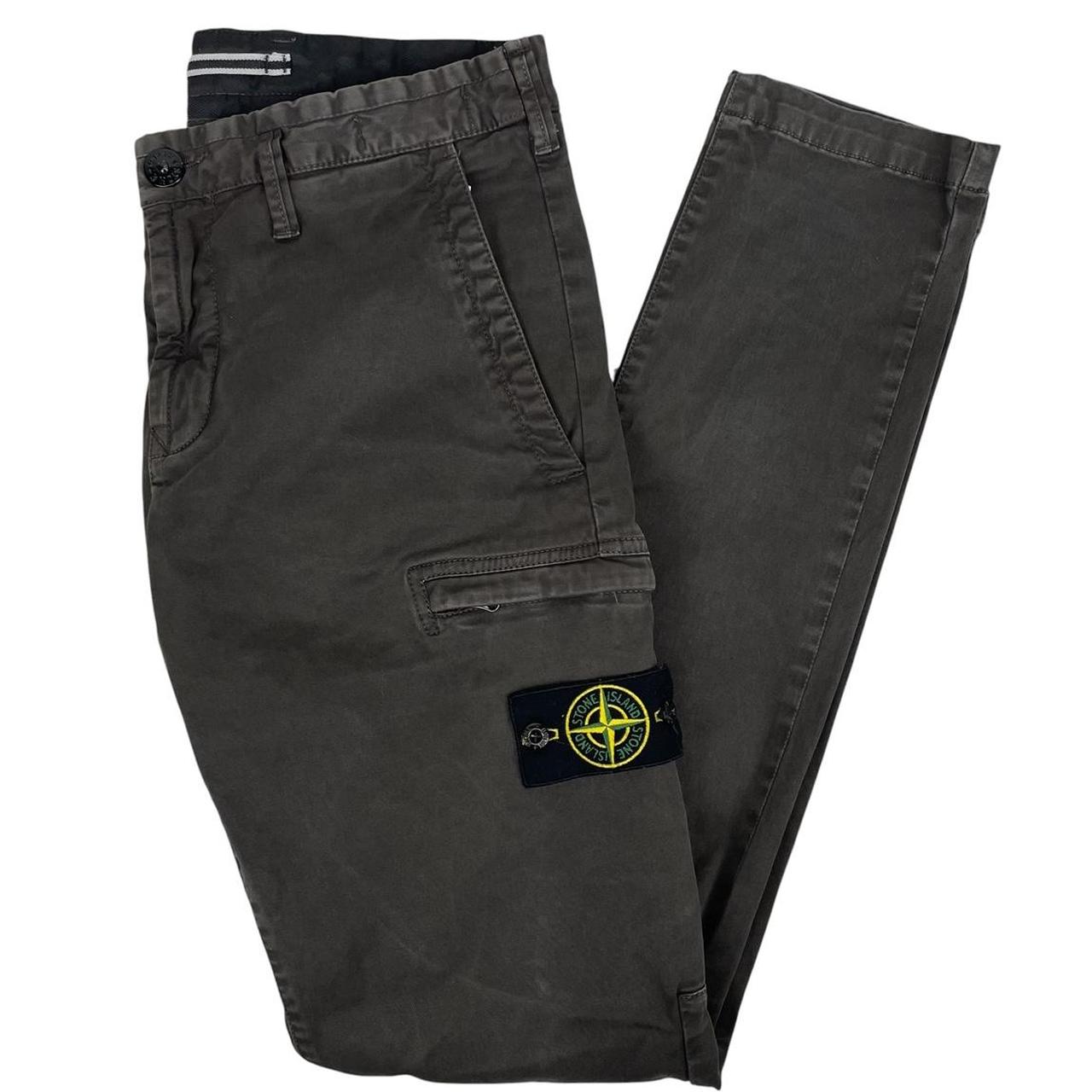 Stone Island AW 2018 Dark Grey Skinny Fit Cargo Trousers