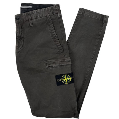 Stone Island AW 2018 Dark Grey Skinny Fit Cargo Trousers