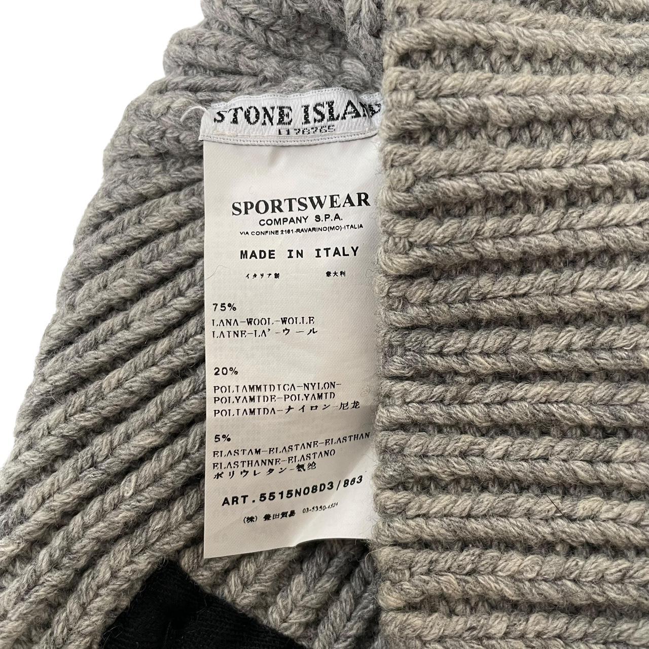Stone Island AW 2011 Grey Wool Blend Badge Beanie Hat
