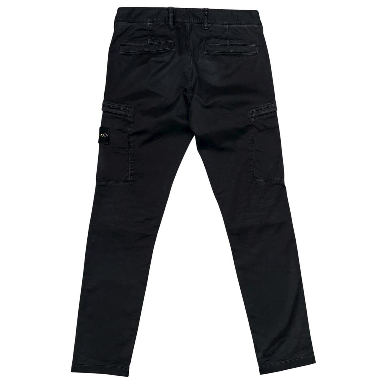 Stone Island AW 2021 Black Skinny Fit Cargo Trousers