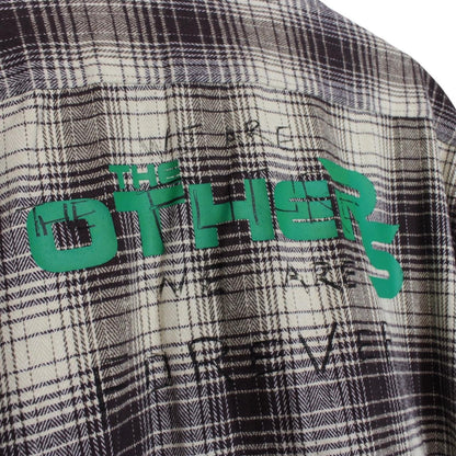 Raf Simons Beige Checked ‘The Others’ Big Fit Flannel Shirt