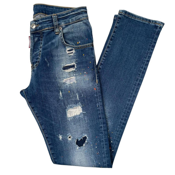 Dsquared2 Blue Cool Guy Distressed Slim Fit Jeans