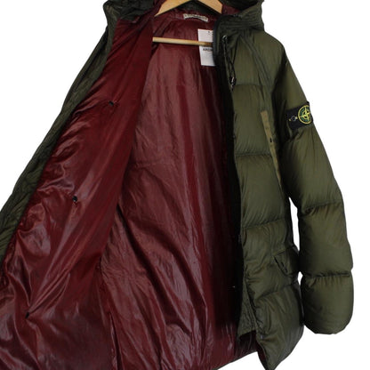 Vintage Stone Island Military Green Opaque Nylon Tela Goose Down Jacket