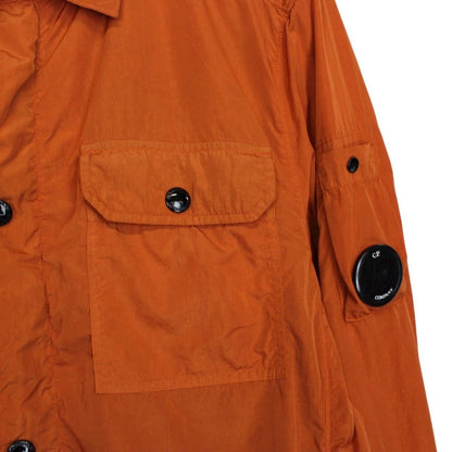 CP Company Orange Full Zip Chrome Nylon Garment Dyed Lens Jacket