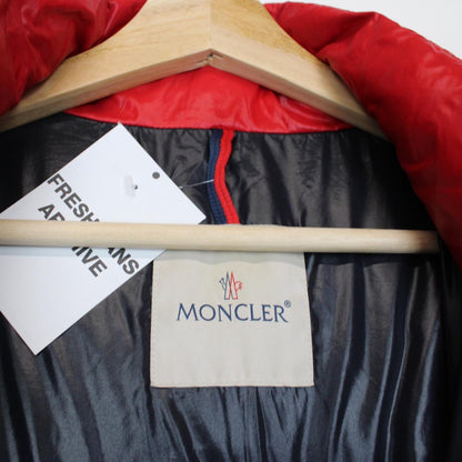 Moncler Konic Navy Blue and Red Full Zip Down Jacket