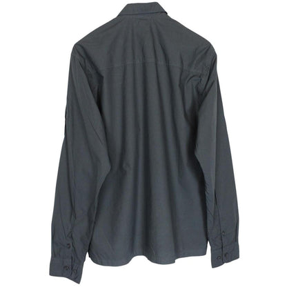 CP Company Navy Blue Lens Gabard Organic Cotton Overshirt