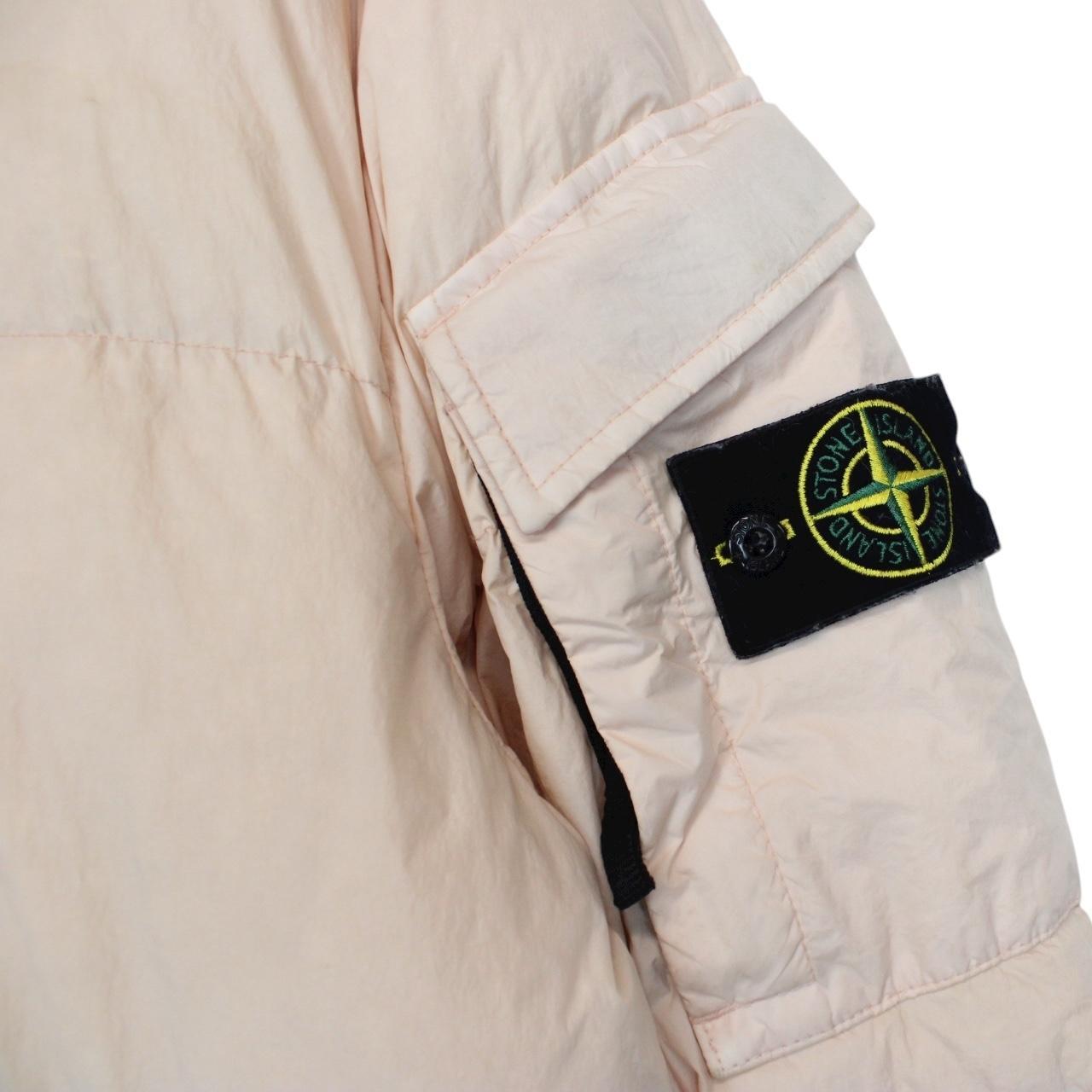 Stone Island AW 2022 Peach Orange Garment Dyed Crinkle Reps R-NY Down Puffer