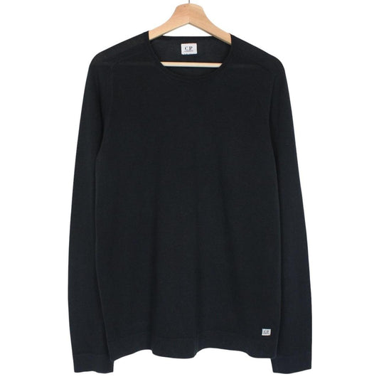 CP Company Navy Blue Cotton Knit Sweatshirt Jumper