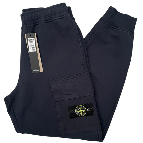 Stone Island Navy Blue Organic Cotton Tracksuit Bottoms / Joggers