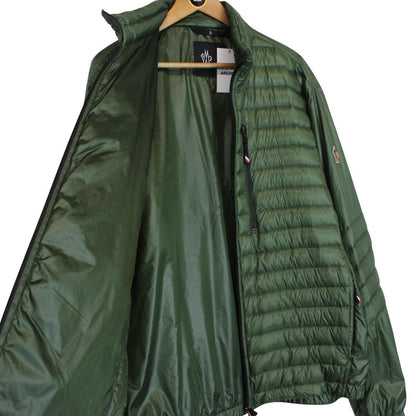 Moncler Grenoble Althaus Green Full Zip Quilted Down Jacket