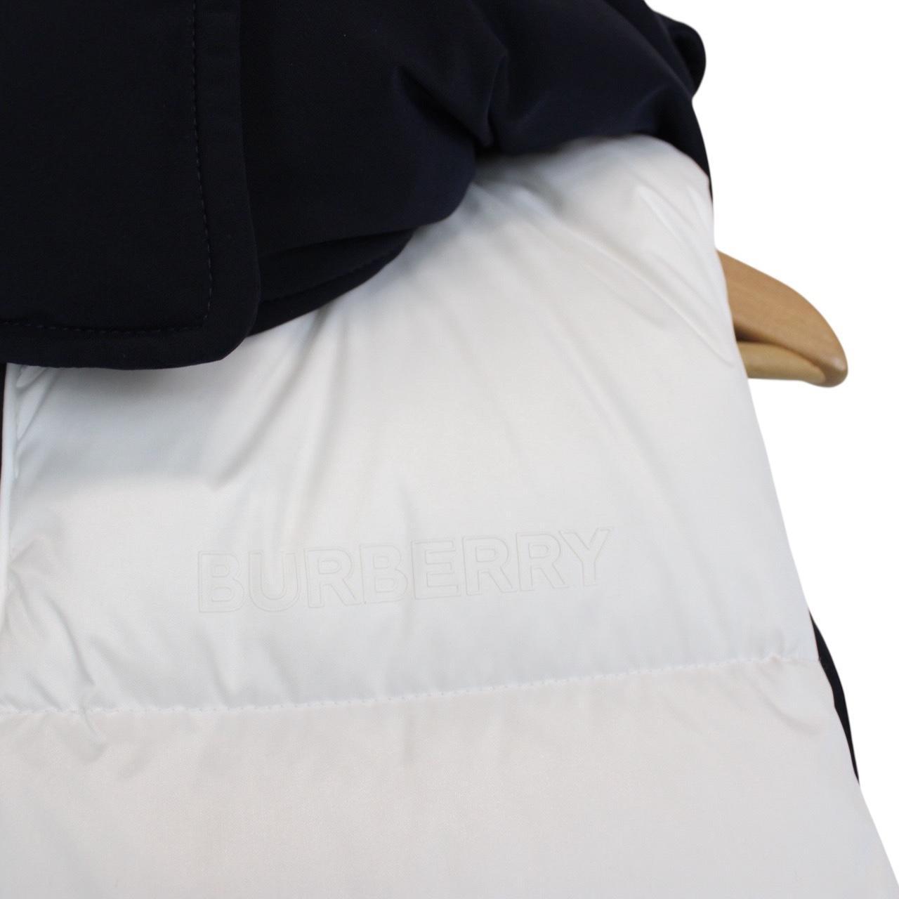 Burberry Optic White Lingdale Down Hooded Gilet / Bodywarmer