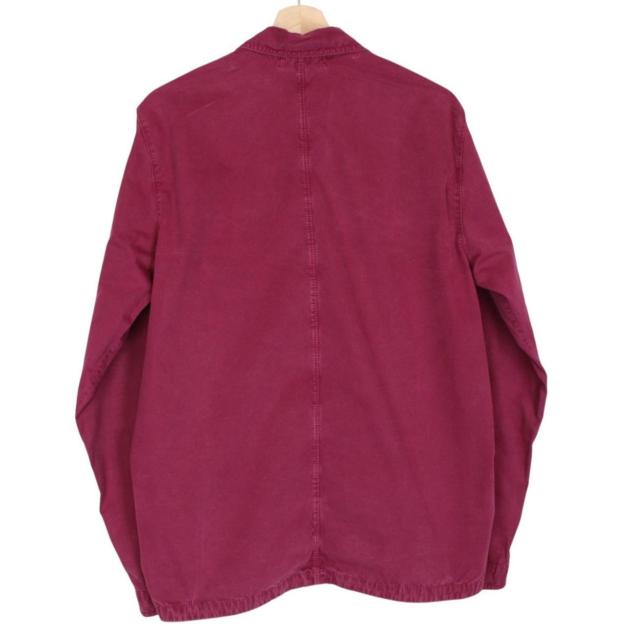 Stone Island AW 2018 Burgundy Full Zip Cotton Overshirt Jacket