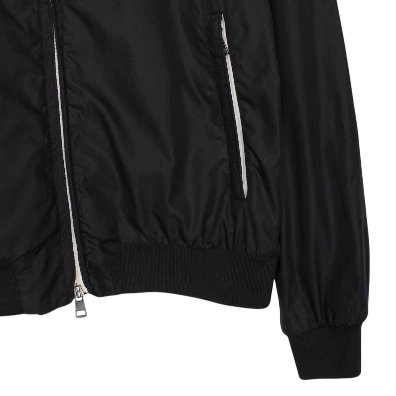 Moncler Albert Black Nylon Full Zip Bomber Jacket