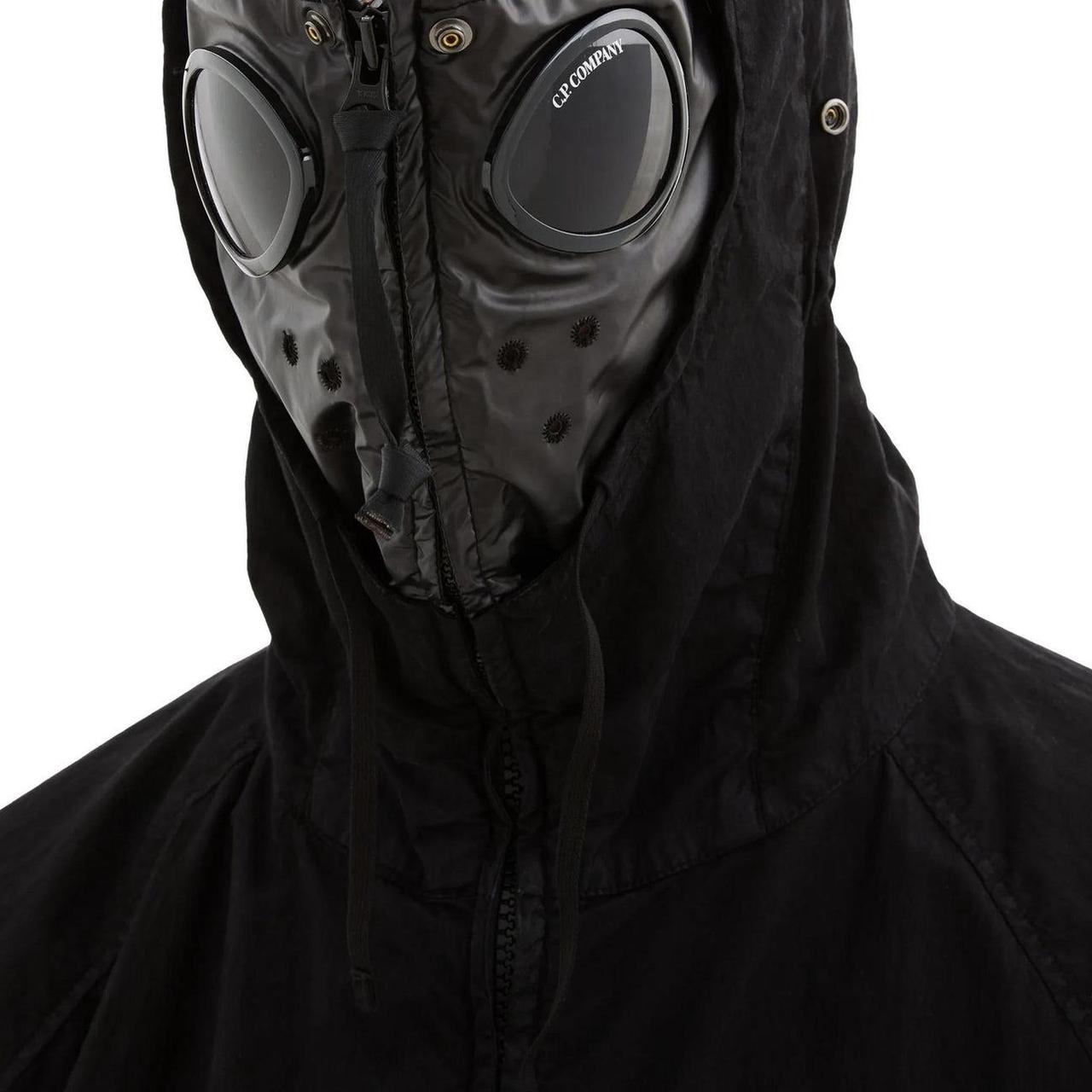 CP Company Black 50 Fili Gum Mixed Full Zip Hooded Explorer Goggle Jacket