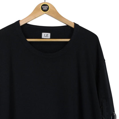 CP Company Navy Blue Goggle Lens Cotton Sweatshirt Jumper