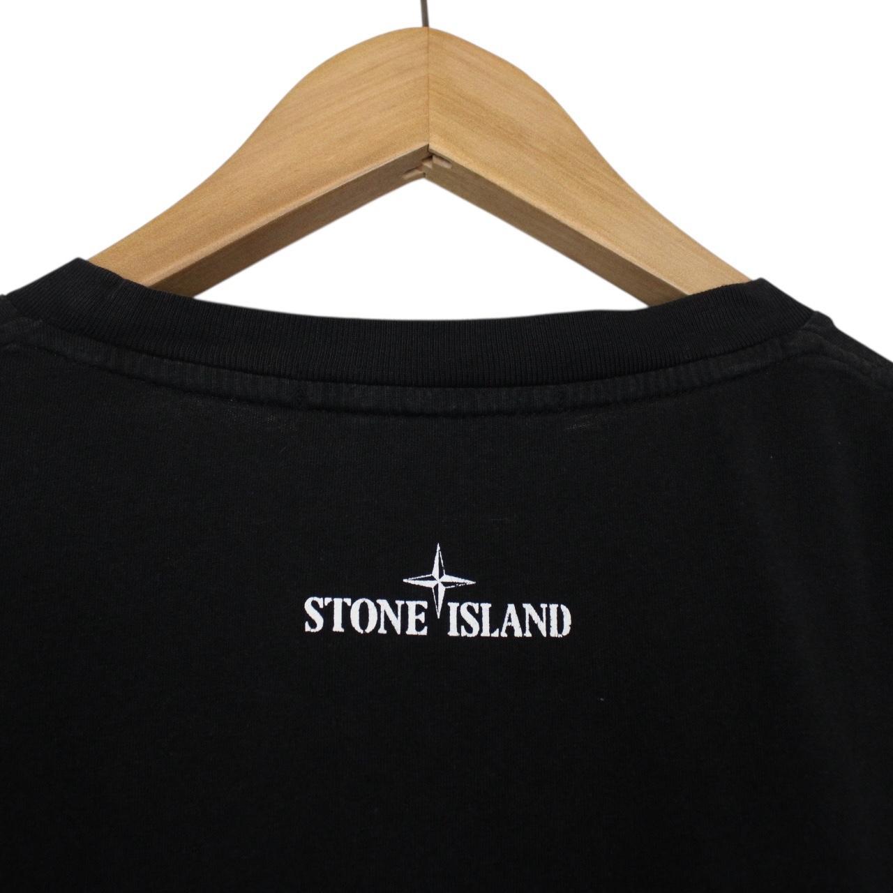 Stone Island SS 2017 Black Short Sleeve Logo Print T-Shirt