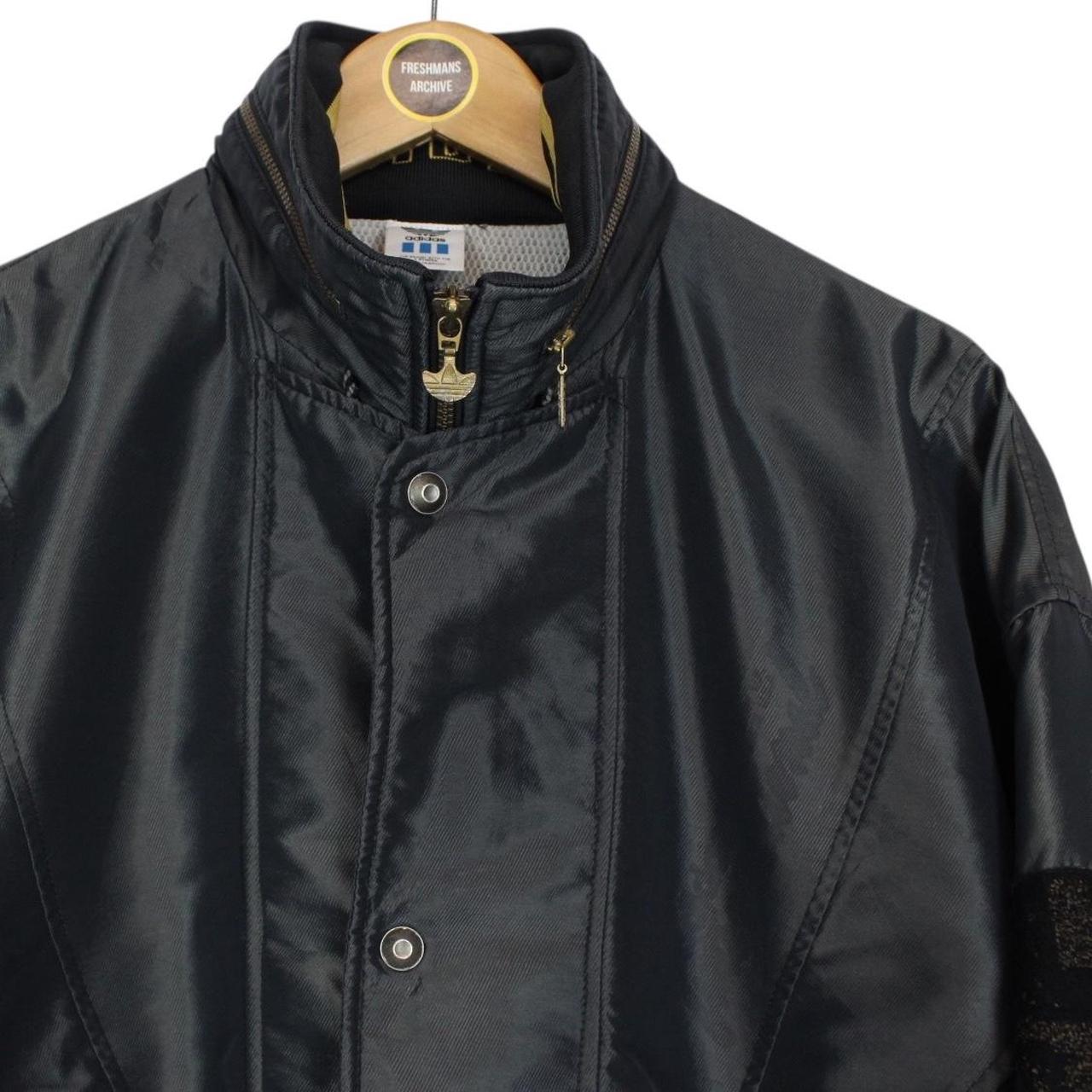 Vintage 90s Adidas Black Nylon Windbreaker Jacket