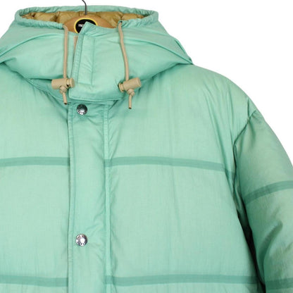 Gucci x The North Face Aqua Green Full Zip Ripstop Down Puffer Jacket
