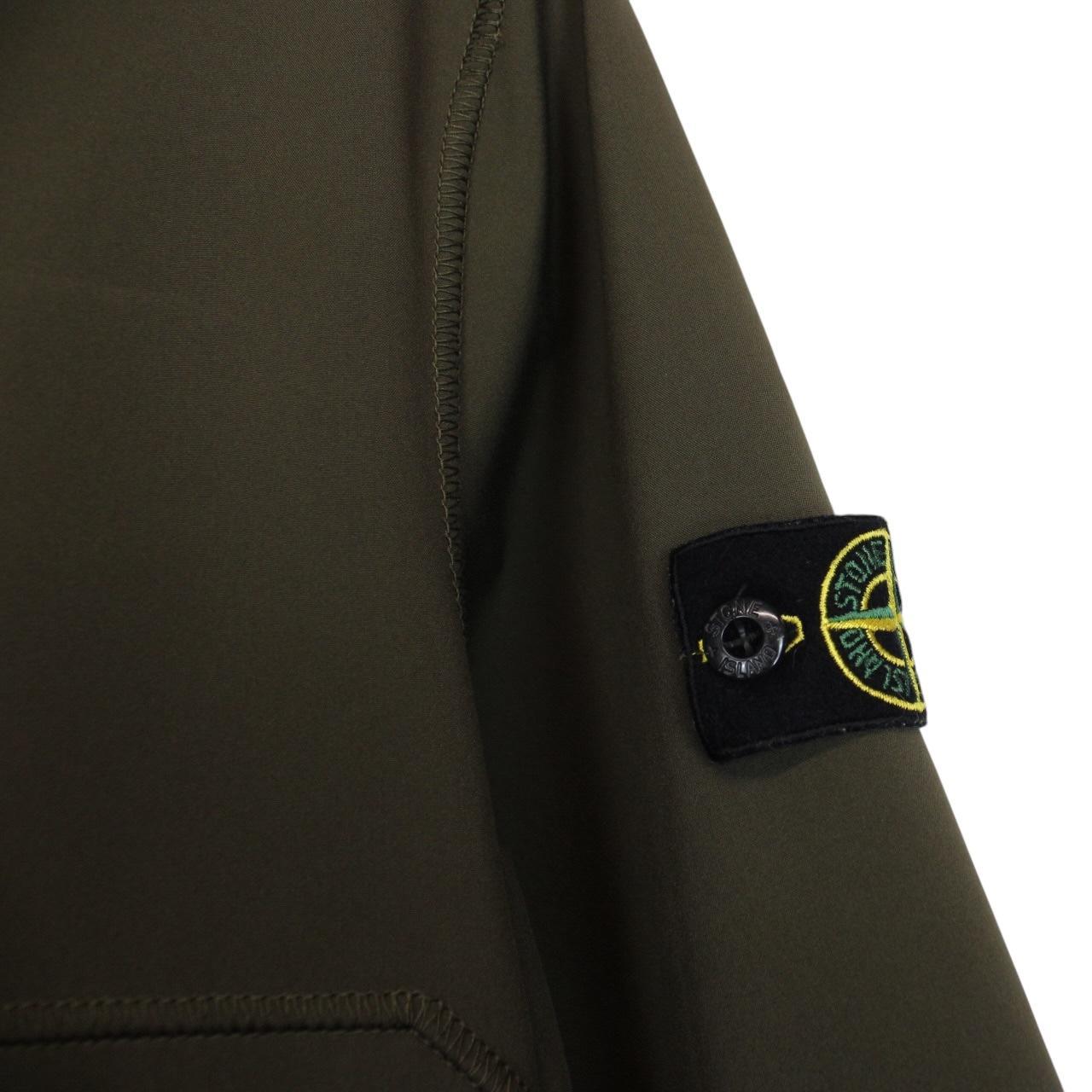Stone Island Junior Khaki Green Full Zip Soft Shell Jacket