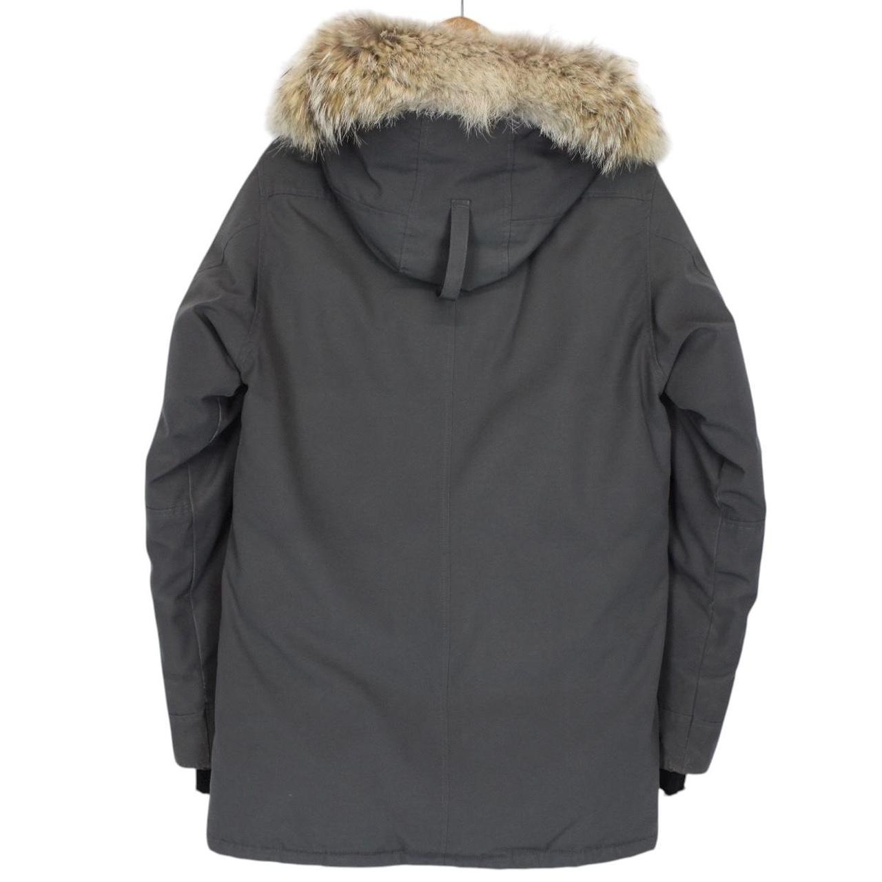 Canada Goose Graphite Grey Chateau Parka Down Jacket with Fur Trim