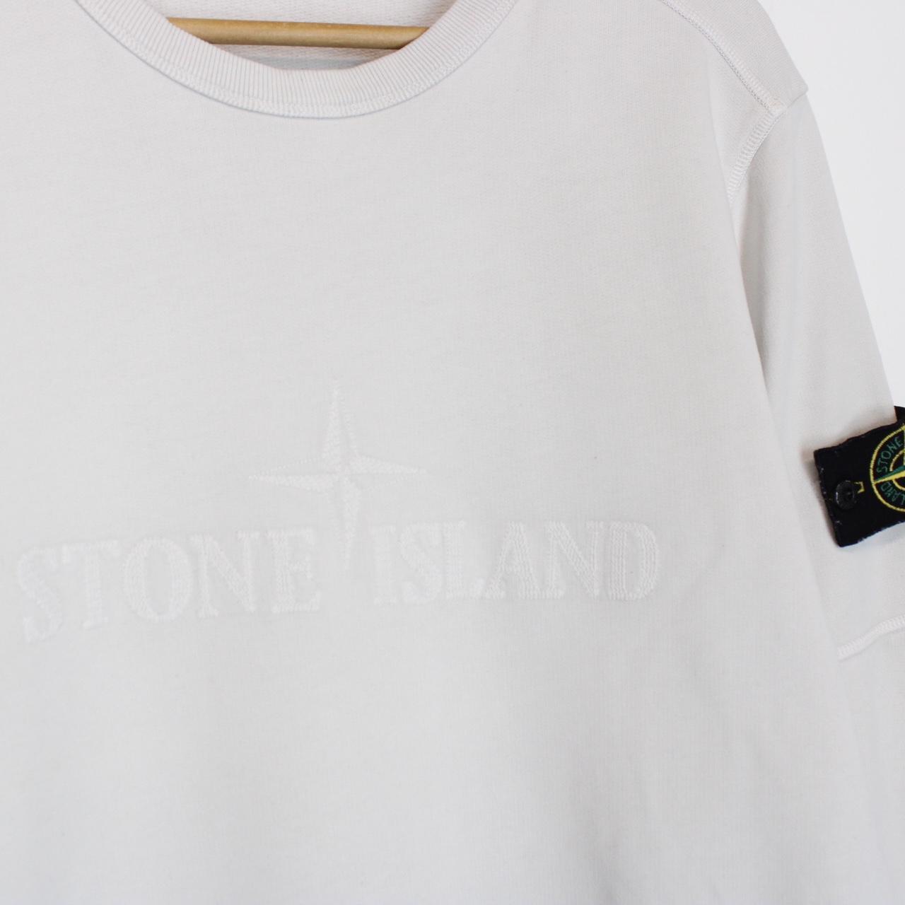 Stone Island AW 2018 Beige Cotton Logo Embroidered Sweatshirt Jumper
