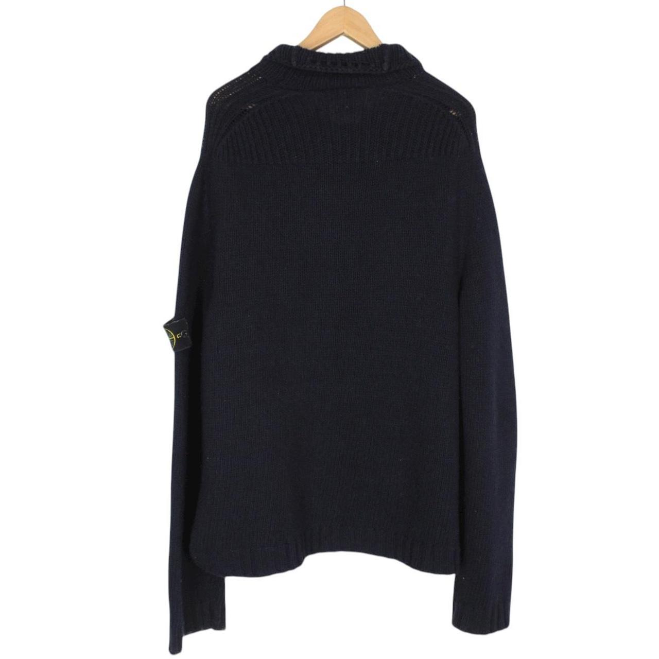 Vintage Stone Island AW 2002 Navy Blue Wool Knit Jumper