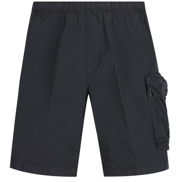 CP Company Black Flatt Nylon Lens Pocket Technical Shorts