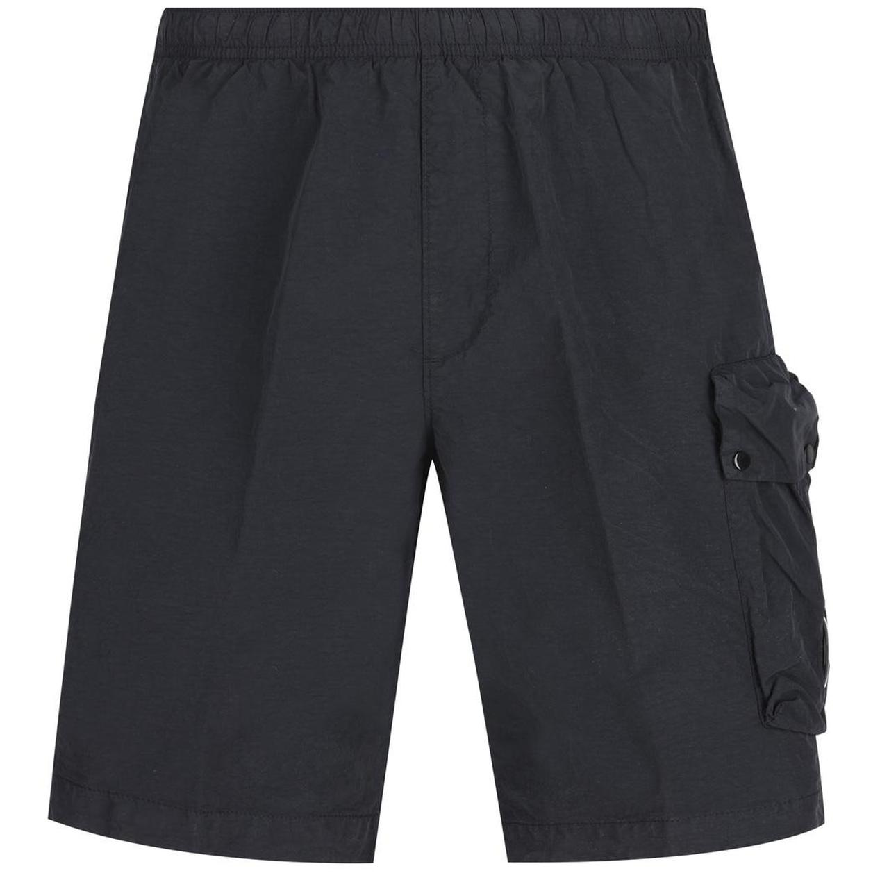 CP Company Black Flatt Nylon Lens Pocket Technical Shorts