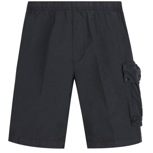 CP Company Black Flatt Nylon Lens Pocket Technical Shorts