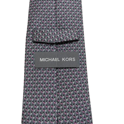 Michael Kors Multicoloured Geometric Pattern Silk Tie