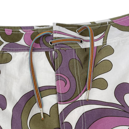 Paul Smith multicoloured swim shorts with logo detail and nylon material.