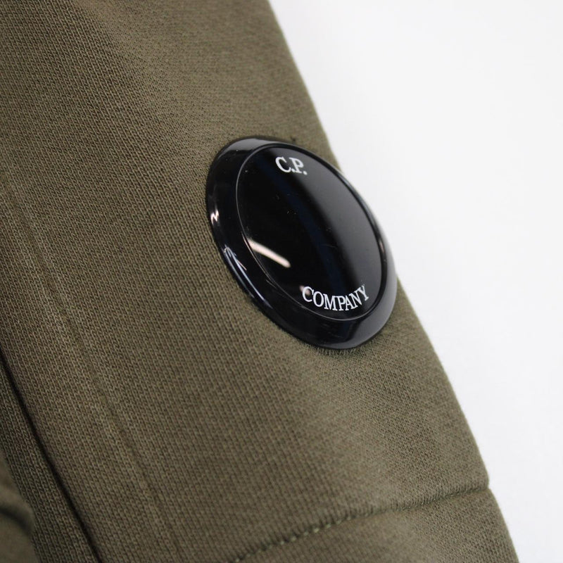 CP Company Green Cotton Lens Hoodie Jumper