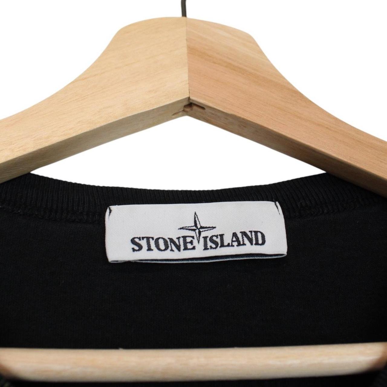 Stone Island AW 2019 Black Short Sleeve Cotton Blur Logo Print T-Shirt