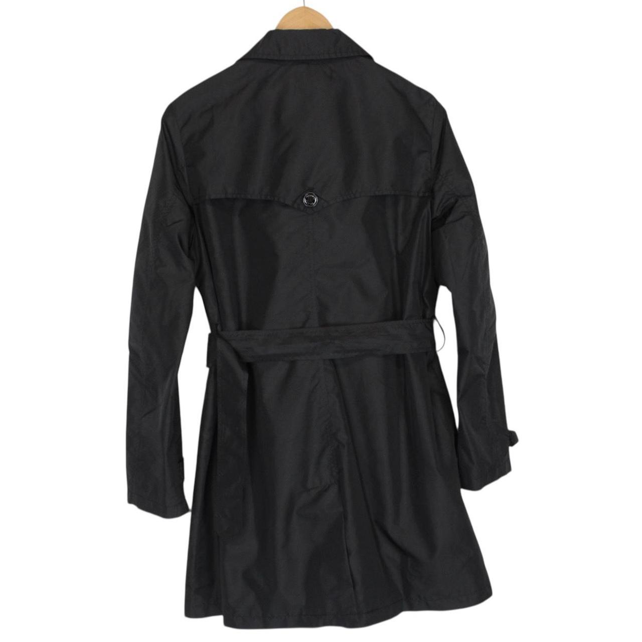 Vintage Prada Black Nylon Belted Trench Coat