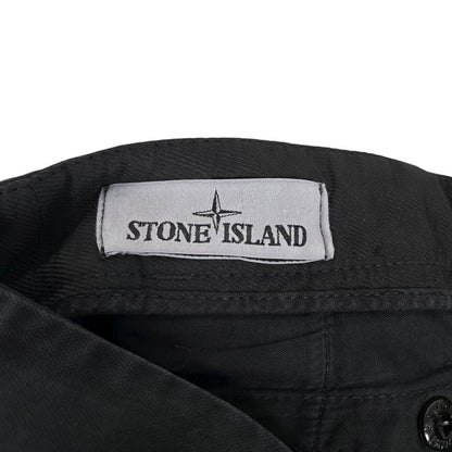 Stone Island AW 2021 Black Skinny Fit Cargo Trousers