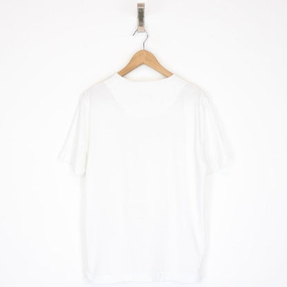 Missoni White and Multicoloured Logo Print Short Sleeve Cotton T-Shirt