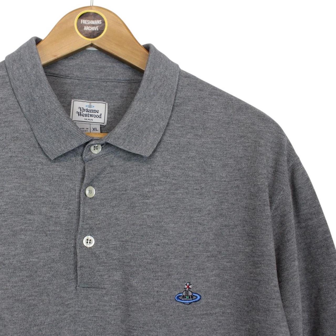 Vivienne Westwood Grey Short Sleeve Orb Polo Shirt