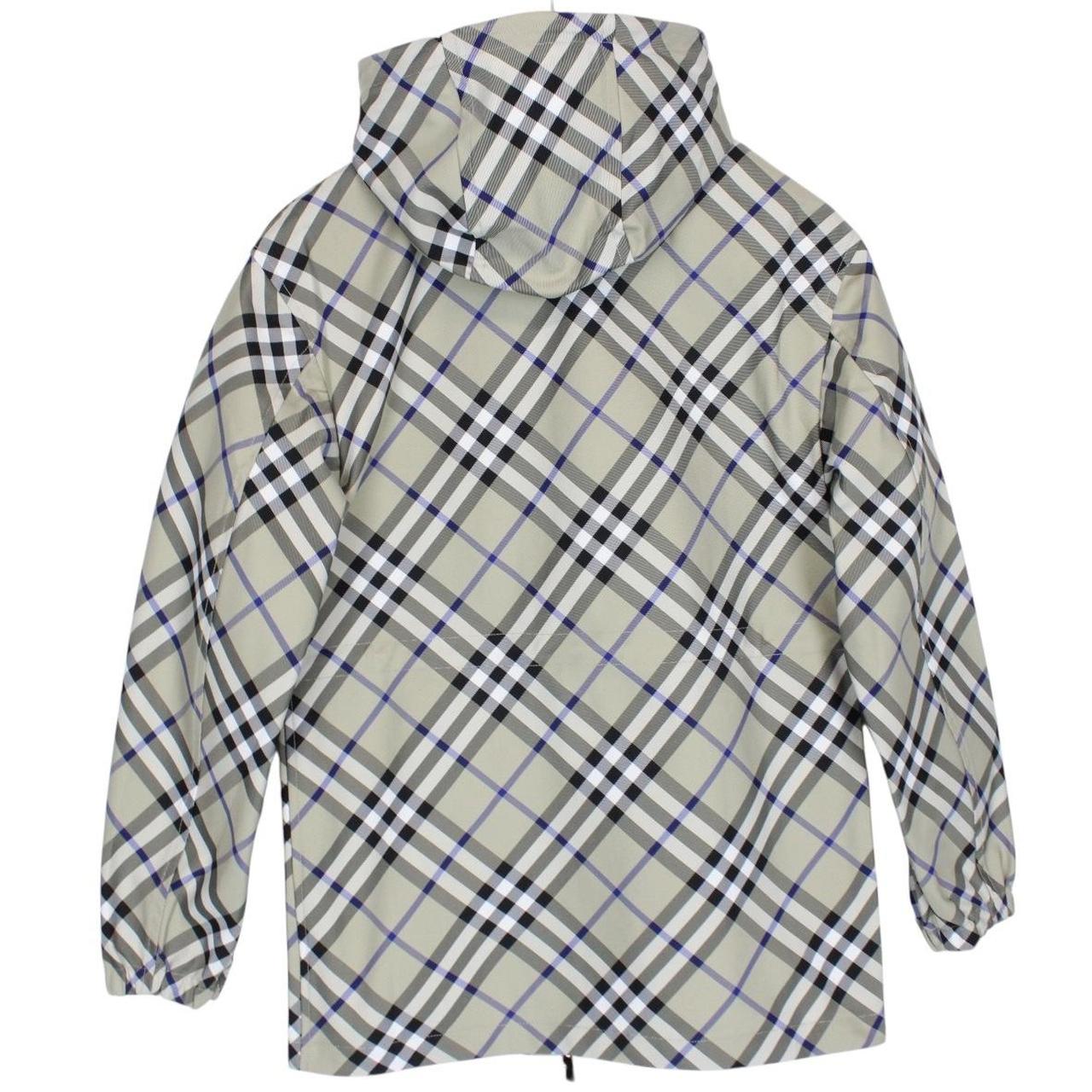 Burberry Grey Full Zip Nova Check Hooded Jacket