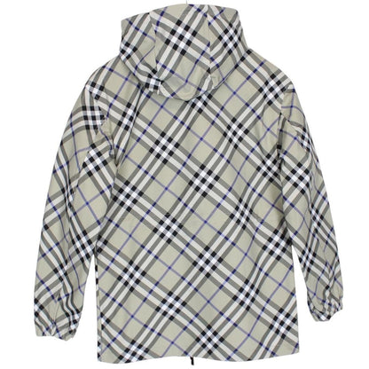 Burberry Grey Full Zip Nova Check Hooded Jacket