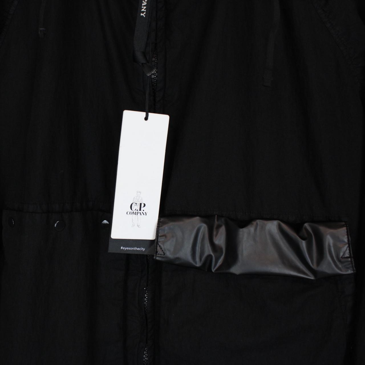 CP Company Black 50 Fili Gum Mixed Full Zip Hooded Explorer Goggle Jacket