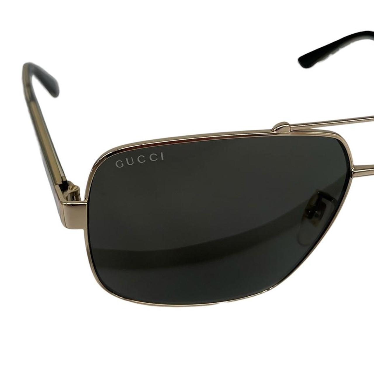 Gucci Black and Gold GG0529S Web Aviator Sunglasses